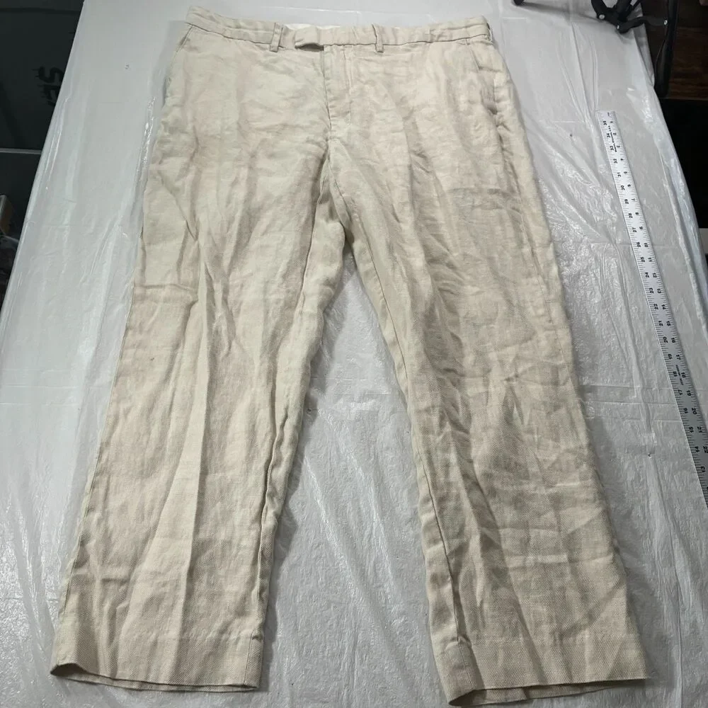 VTG Polo Ralph Lauren 100% Linen Men’s Baggy Pants 40x30